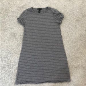 Grey striped t shirt dress